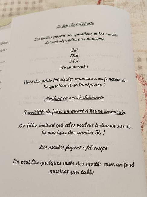 Livret pour les animations de mariage 8