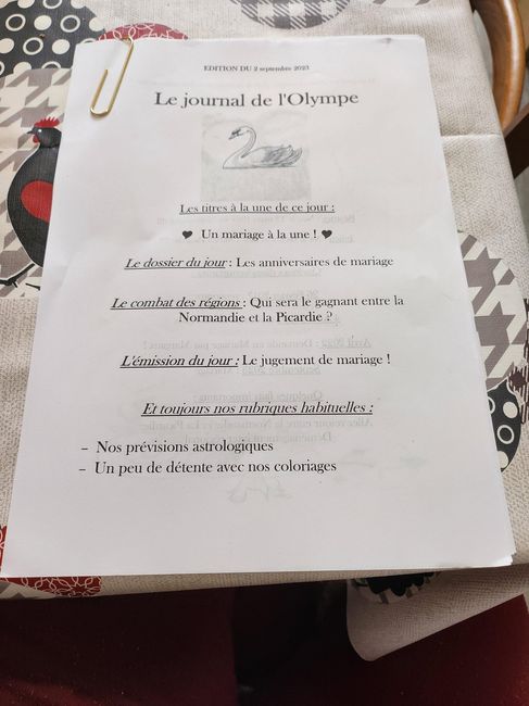 Coût de revient "gazette des mariés " 1