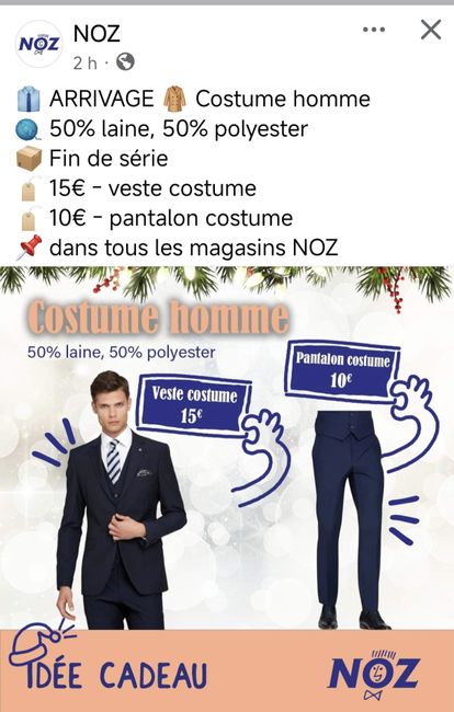 Costume en promo chez noz 1