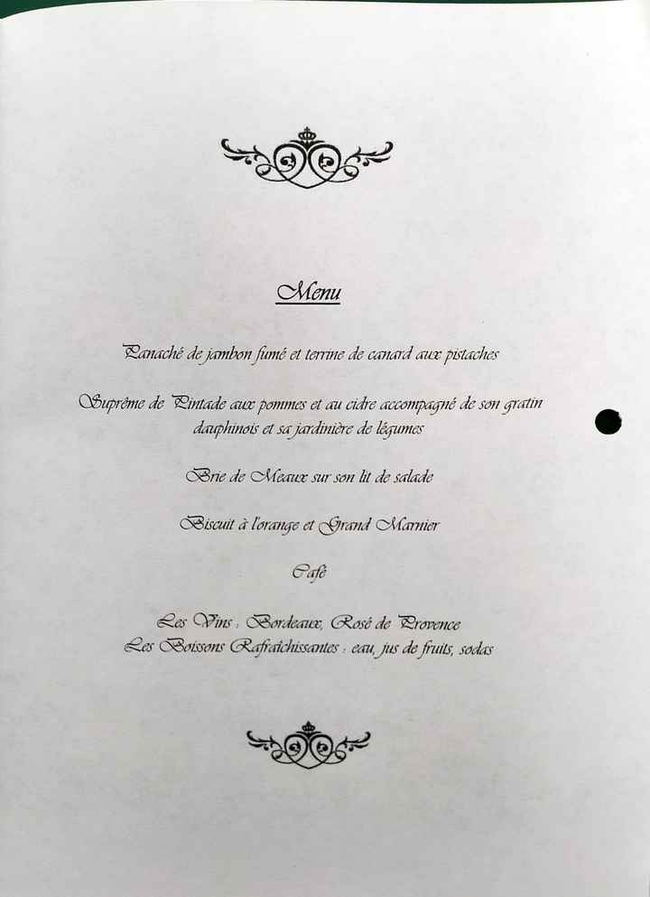 Mes menus de mariage - 3