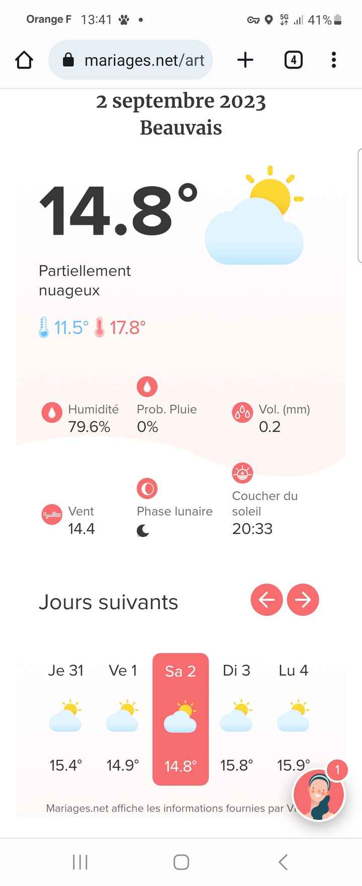 Mariages.net te prédit la météo de ton mariage ☀️😳 - 1
