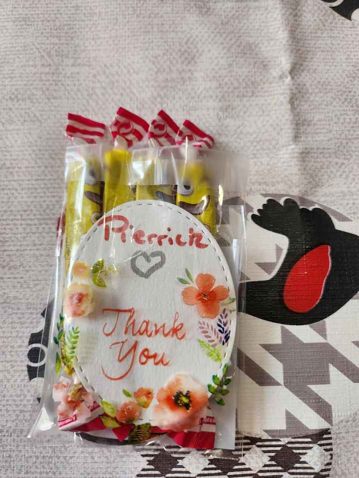 Cout de revient petit cadeau assiette (pochette de 4 carambars) - 1