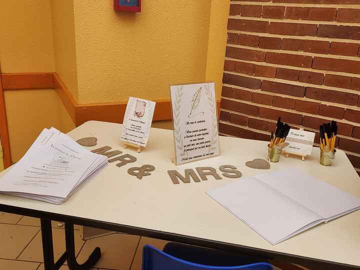 Coût de revient table livre d'or mariage - 1