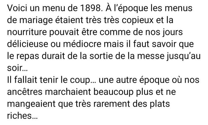 Un repas de mariage de l'époque ! - 1