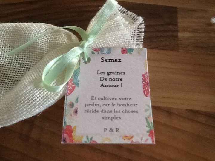 Mes cadeaux d'invités part 1 