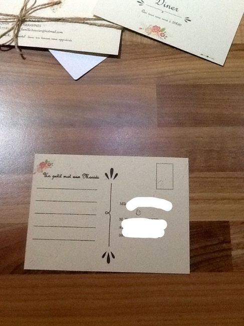 Verso du RSVP