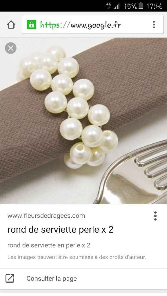 Taille des perles rond de serviette - 1