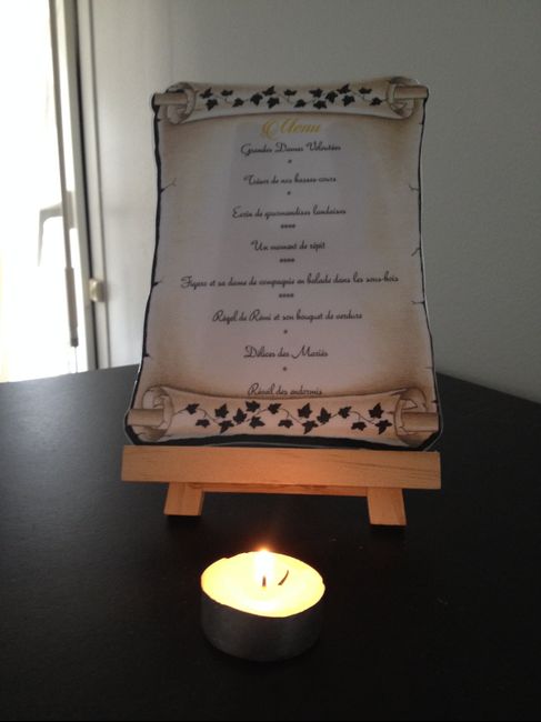 Menu finalisé