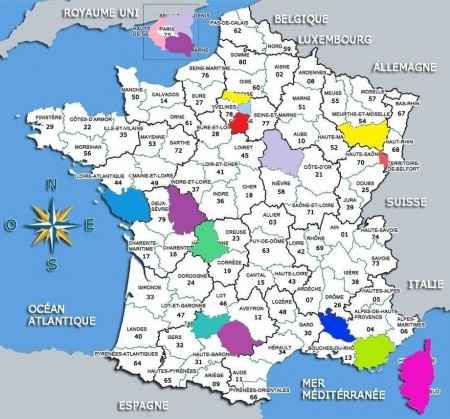 Ma carte de France à ce jour