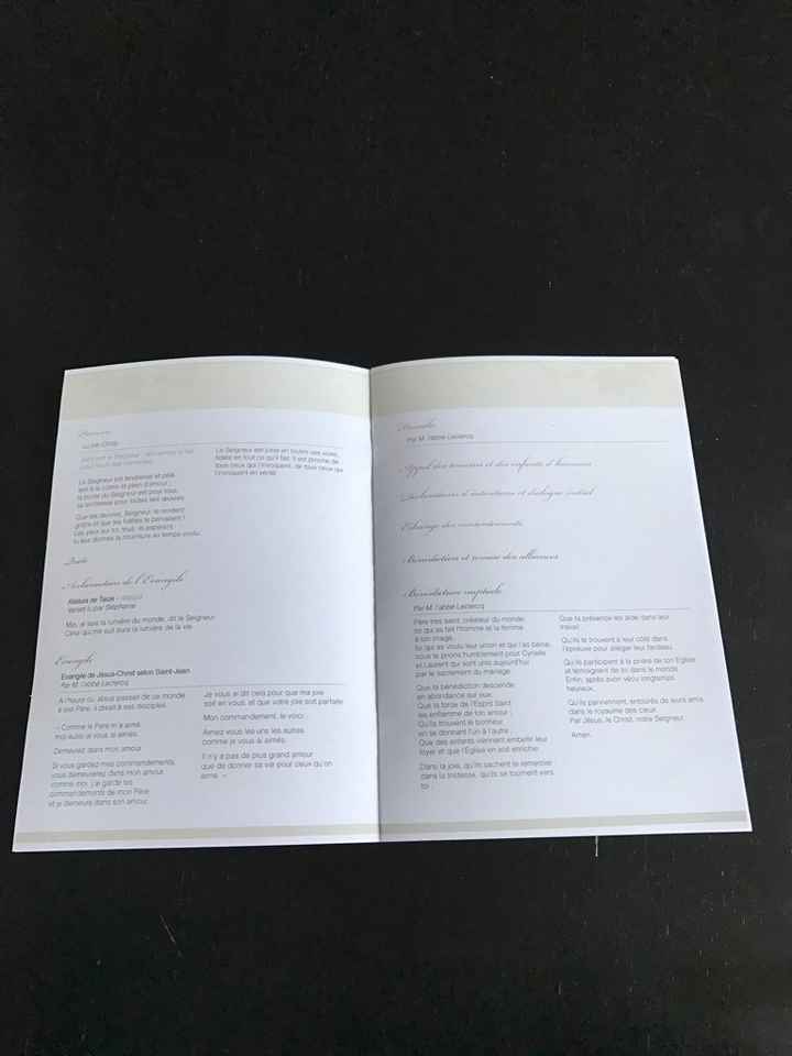 Livret de messe j-8 ok 😁 - 2