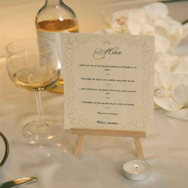 Fabrication de présentation menu sur table 3