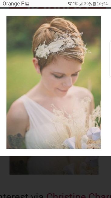 Coiffure de mariage  cheveux court - 1