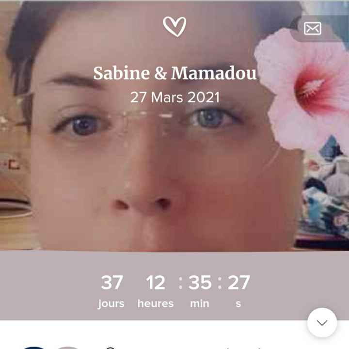 Avant la date du mariage il reste... - 1