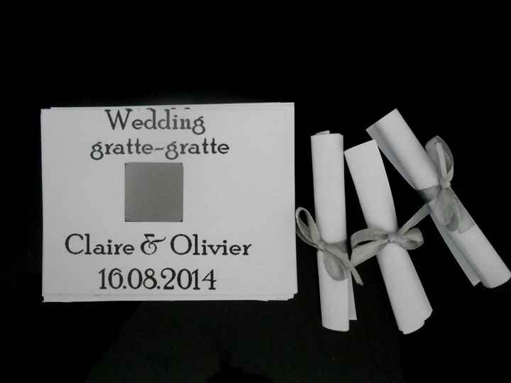 Tombola- wedding gratte gratte