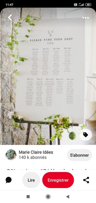 Avez-vous des idées de plan de table? 7