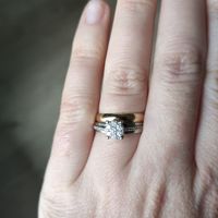 Association bague de fiançailles + alliance - 1