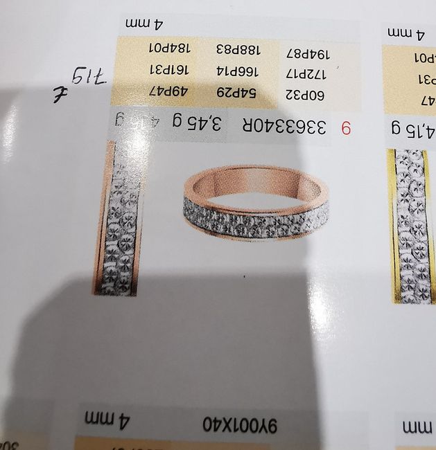 Alliance ciselé or rose et blanc 2