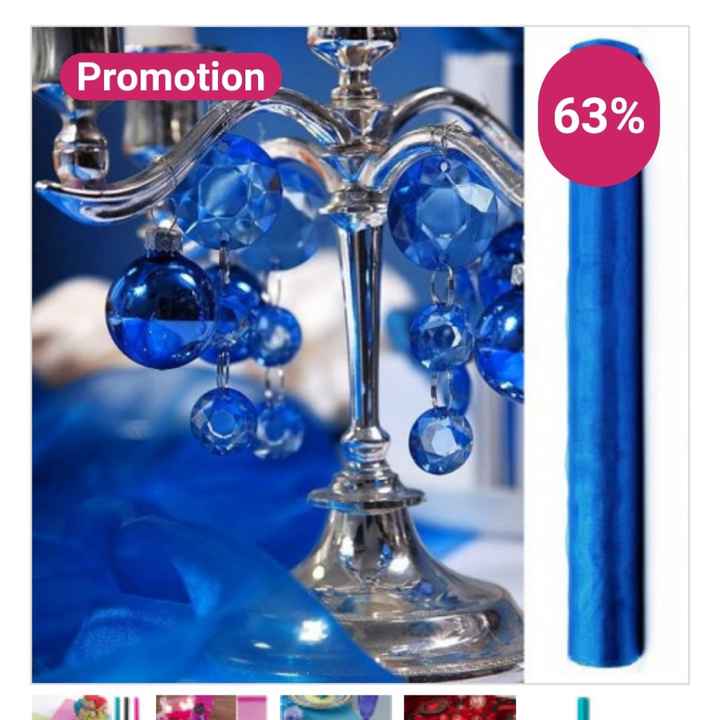 Chemin de table bleu roi - 2