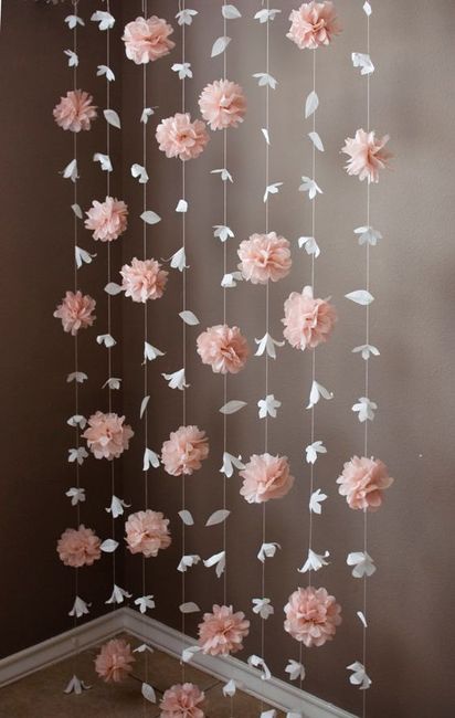 Guirlande papier pompons