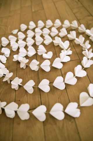 Guirlande coeur en papier