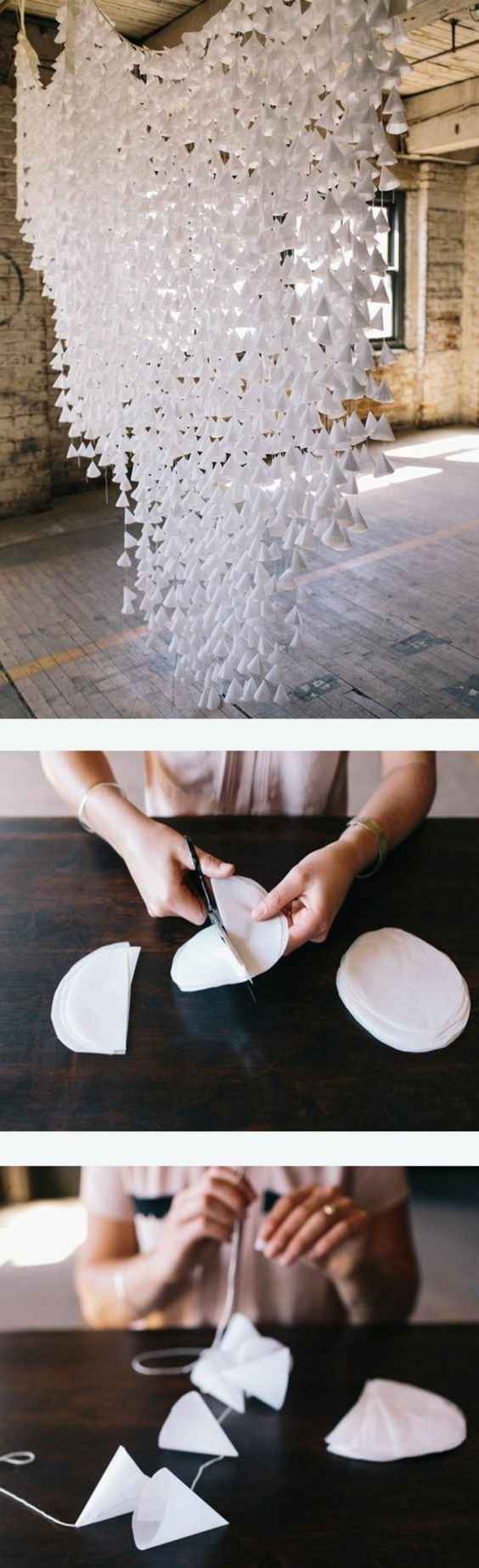 Guirlande cône en papier