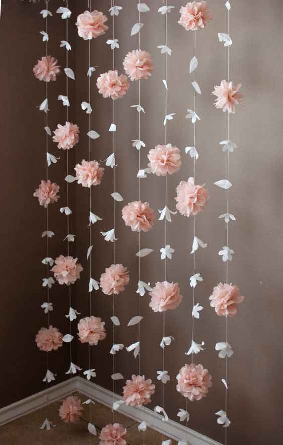 Guirlande papier pompons