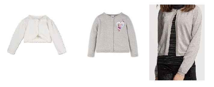 Boléros gris pailleté