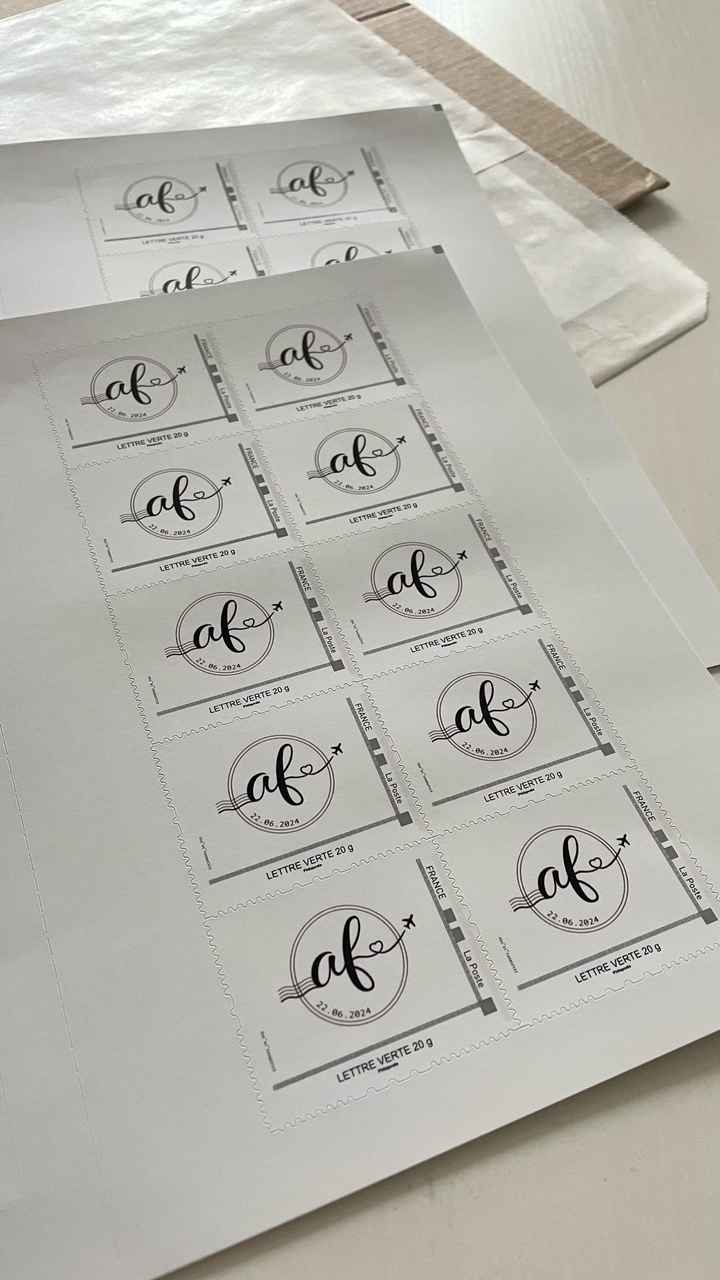 Timbre enveloppe faire-part - 1