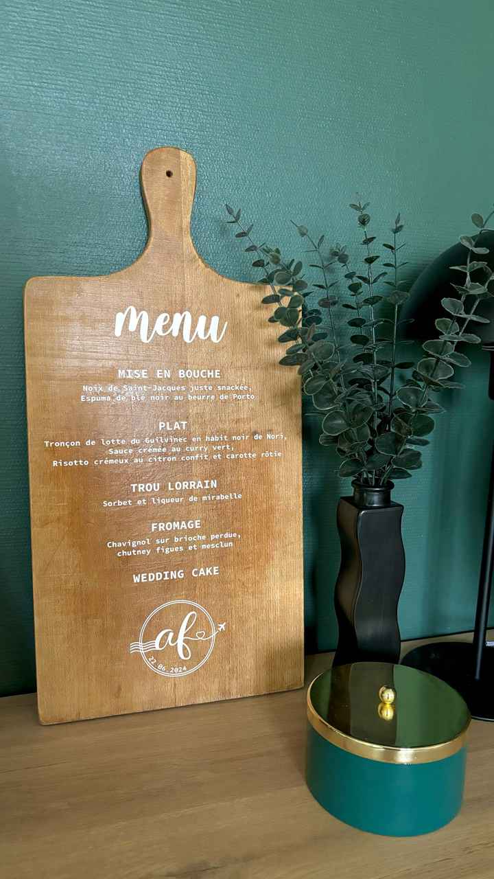 Menu ou  pas sur la table - 1