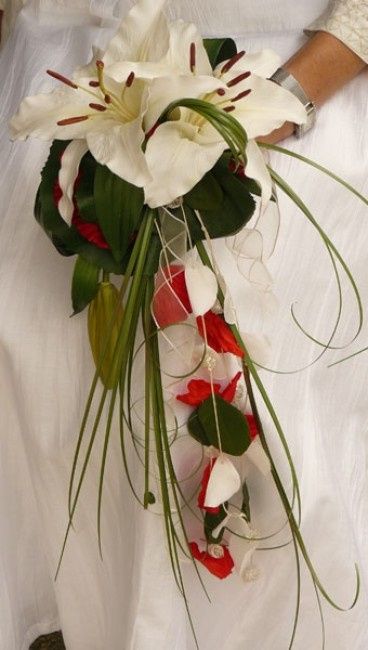 bouquet blanc et rouge