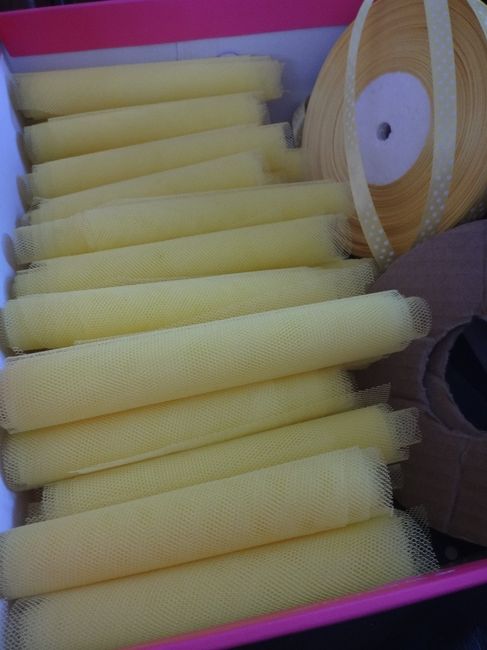 rouleaux de tulle découpés