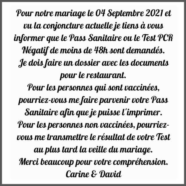 Pass sanitaire - 1