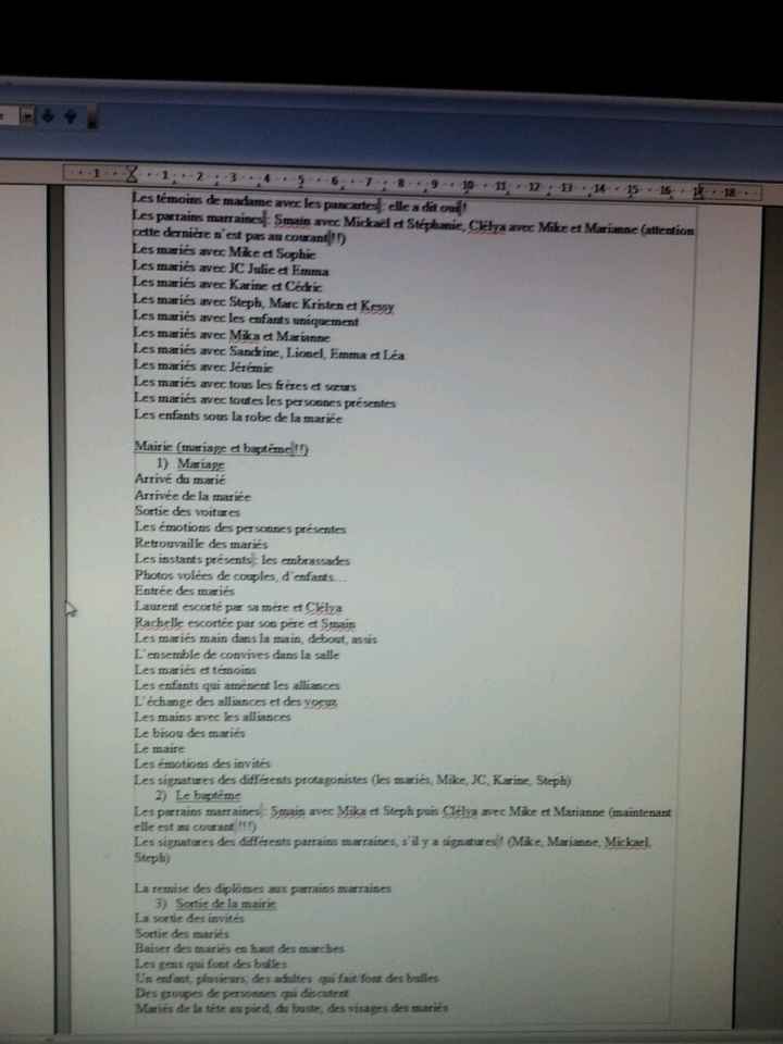 Qui a fait sa liste de photos a faire avec le photographe??? - 2