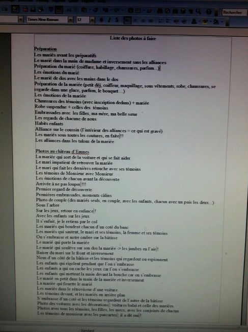 Qui a fait sa liste de photos a faire avec le photographe??? - 4