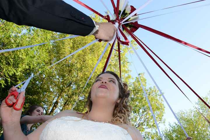 Jeu du bouquet avec rubans