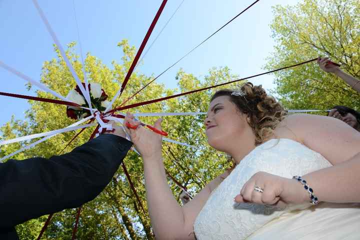 Jeu du bouquet avec rubans