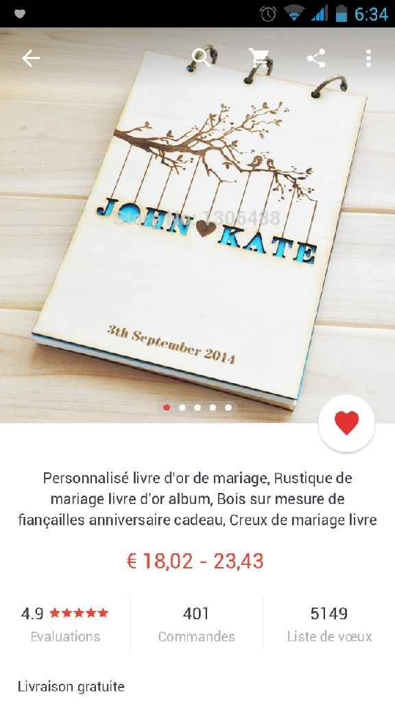 Livre d'or en bois, ou en trouver ? - 1