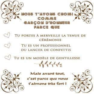 Mes textes de faire parts pour demoiselle et garcon d honneur ( enfants ) - 1