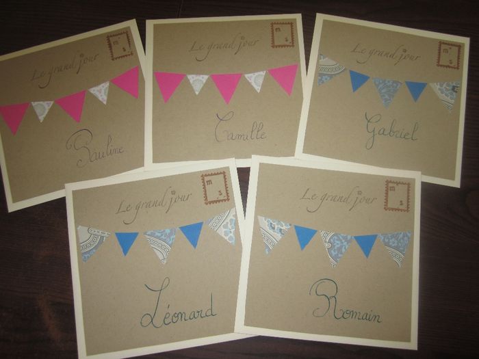 les enveloppes des faire parts enfants