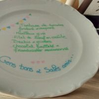 Ma présentation de menu sur assiette, votre aide nom de table... - 2