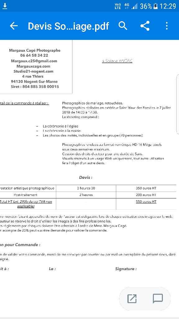  Photographe devis - 1