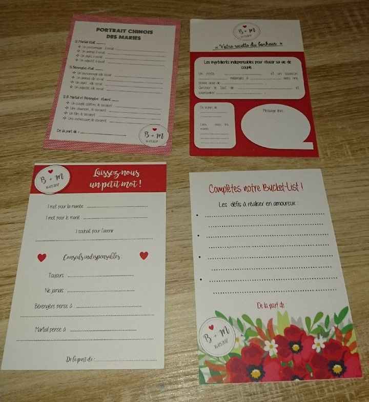 Livre d'or - cartes à completer - 1