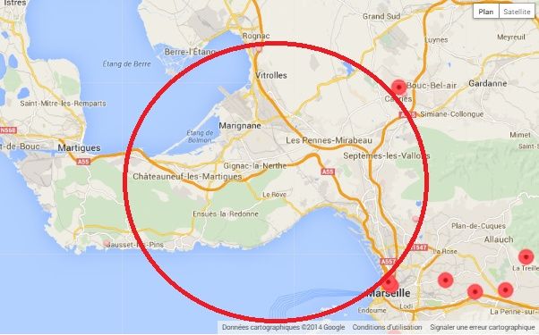 Salles autour du Rove