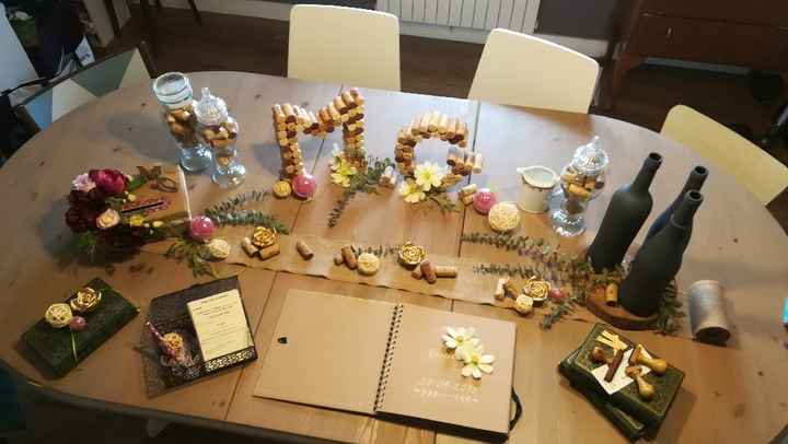 Essai centre de table et table urne/livre d or - 2