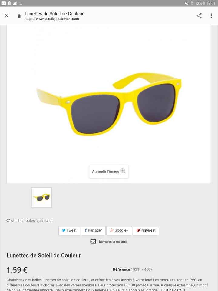 Lunettes de soleil invités - 1