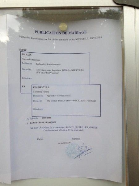 Publication des bans