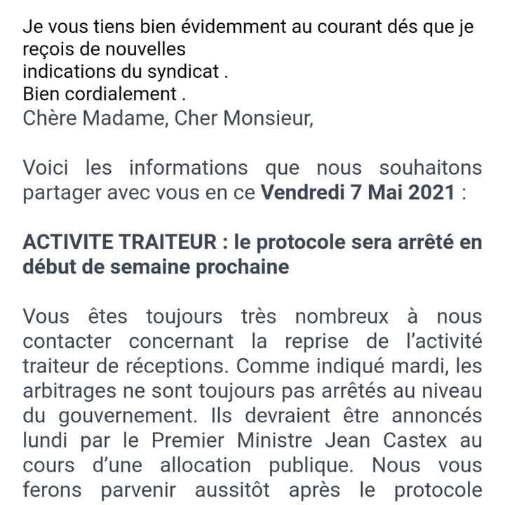 Mail de mon traiteur - 1