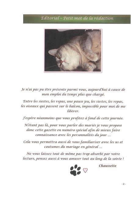Gazette - 2ème page