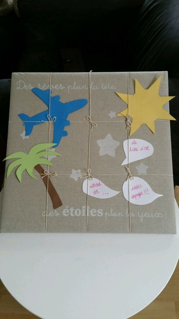 Tableau accompagnant urne et livre d'or - 1