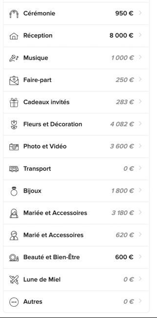 Budget en % - 2